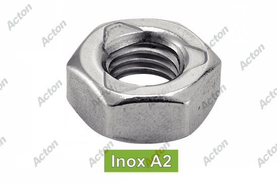 Écrou autofreines hexagonal type DIN 980 - tout metal inox A2 Acton