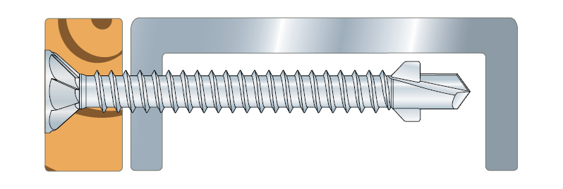 BW Vis bois sur structure acier