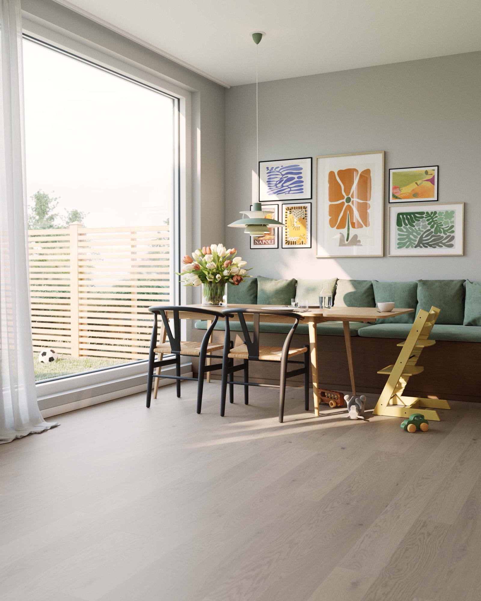 Lame de parquet hybride Bjelin Woodura Bohult chêne Earth Grey 5
