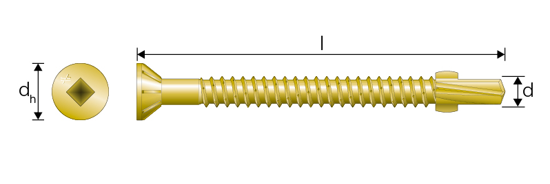 FHSD Vis pour bois-métal 3