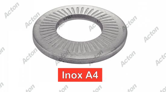 Rondelle coniques striées serie moyenne inox A4 - NFE 25511 Acton