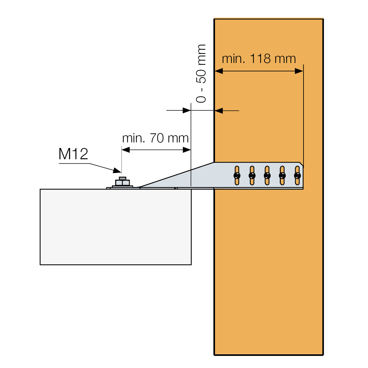 CCW Patte pour murs rideaux