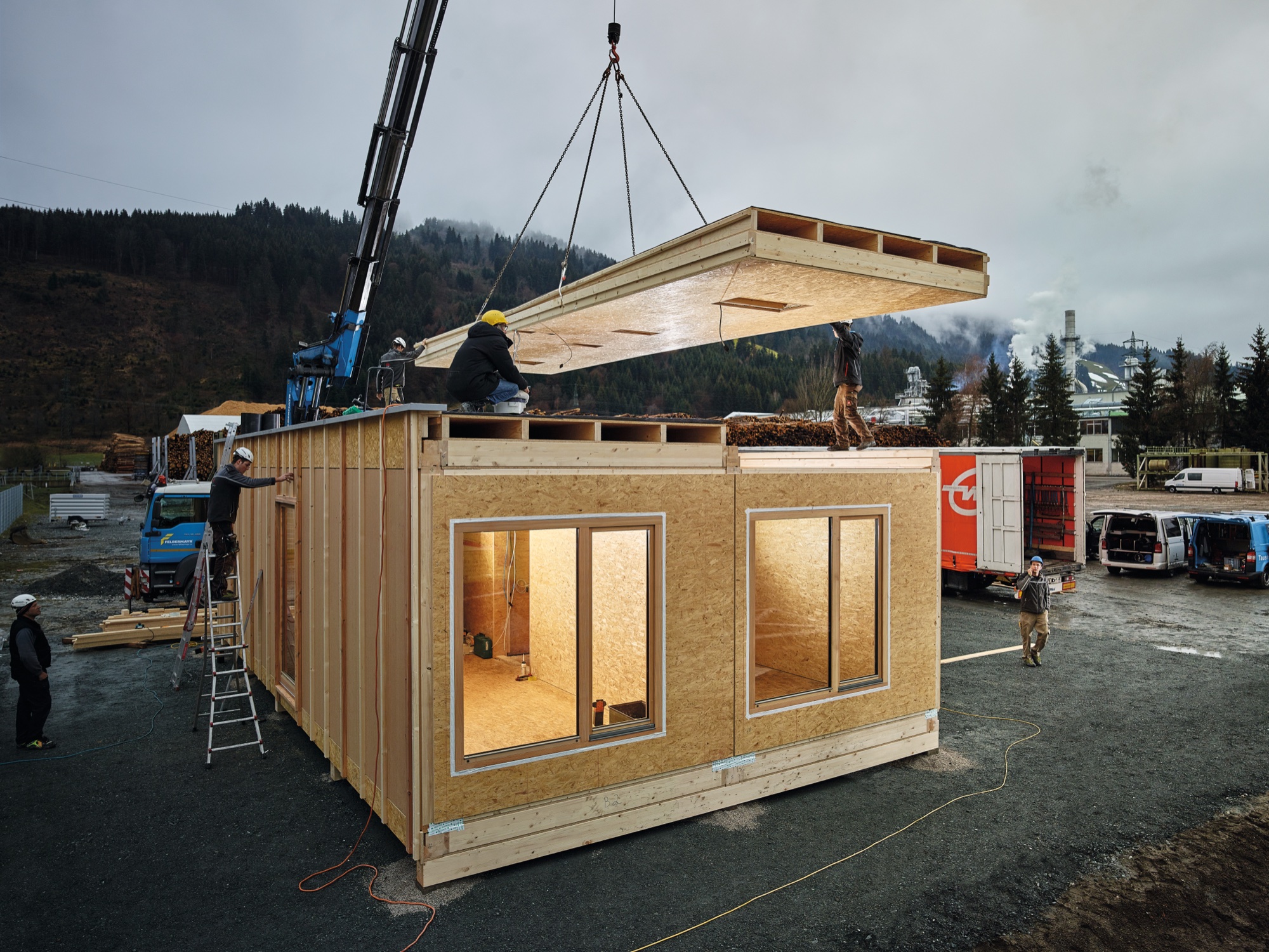Logement de réfugiés (construction modulaire)