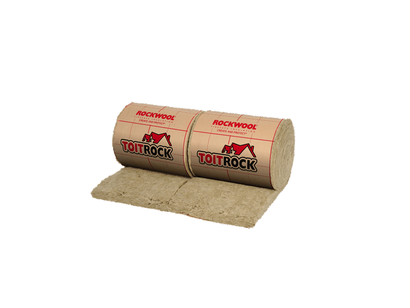 Rouleau isolant laine de roche kraft Toitrock