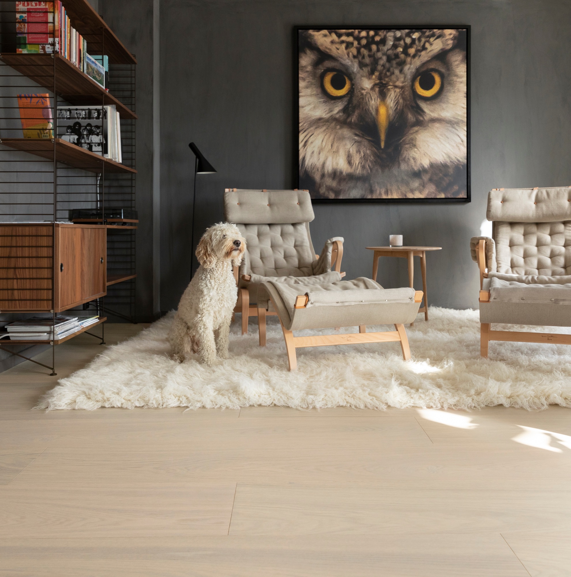 Lame de parquet hybride Bjelin Woodura Vistorp chêne Powder White 2