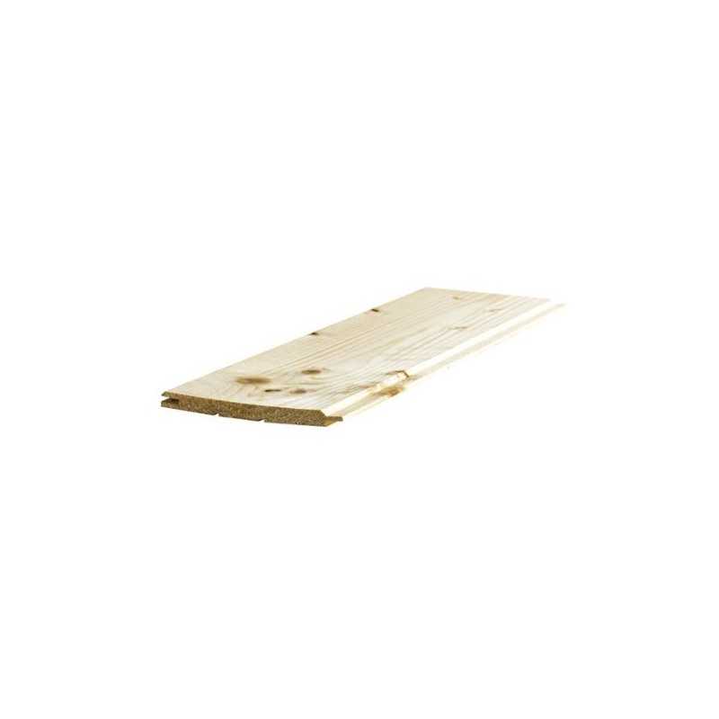 Lambris Grain d'Orge 10x100 Pin Maritime Naturel Qualité Noueux 2m