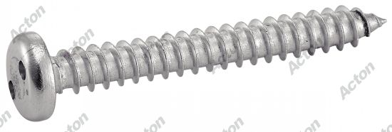 Vis à tôle tête cylindrique inviolable -snake eyes-inox A2 - type