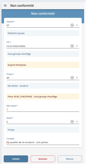 Module Qualité et non-conformités de l'ERP Herakles 4