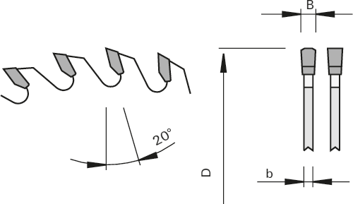 Lames de scie pour le débit des panneaux HW - U-Cut speed « TR-F » 2