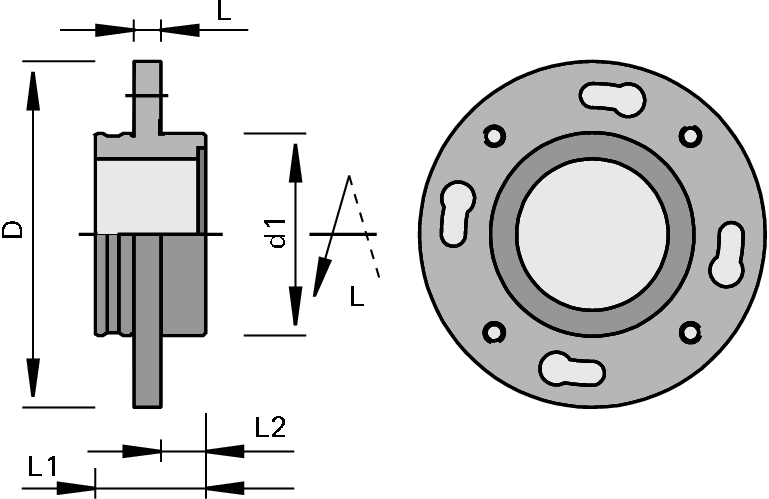 Flasques de montage pour systèmes de serrage Ø 160 mm - exécution 2