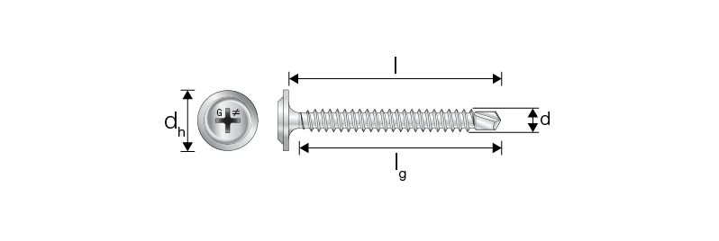FSB EG Vis autoforeuse bois sur métal tête plate 3