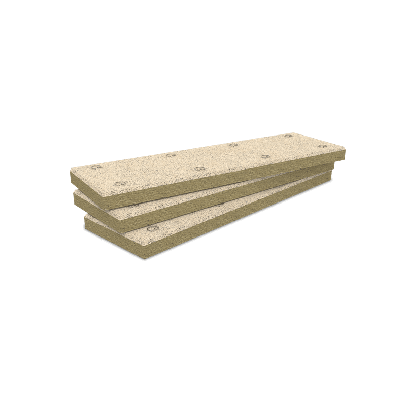 Panneau laine de roche parement laine de bois Rockfeu Wood A2 FdC