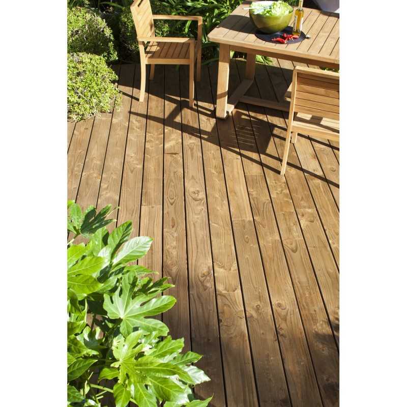 Lot de 5 m² - Lame de Terrasse Bois Lisse LINEO 28x145 Douglas 3
