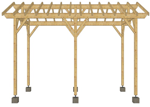 Carport en épicéa Roche Noir 4