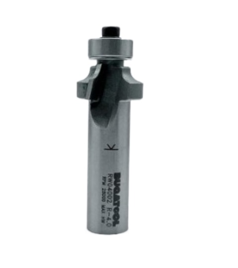 Fraise industrielle à rayon de 4 mm pour arrondir les chants, avec 2 4