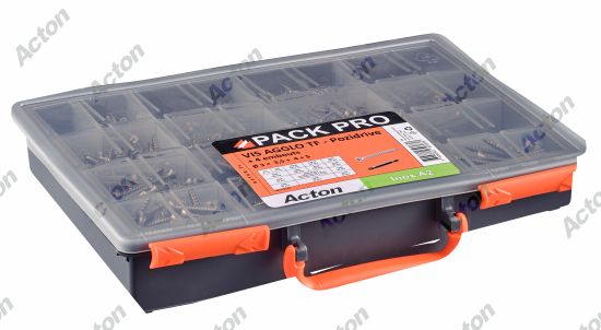 Coffret vba tête fraisée pozidrive + + embouts inox A2 Acton 2