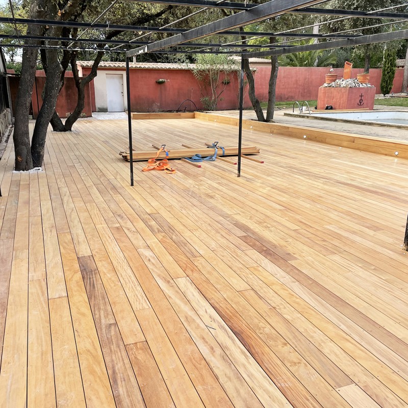 Pack Lame de Terrasse Bois Exotique Garapa KD 21x145 Lisse 1er Choix 3