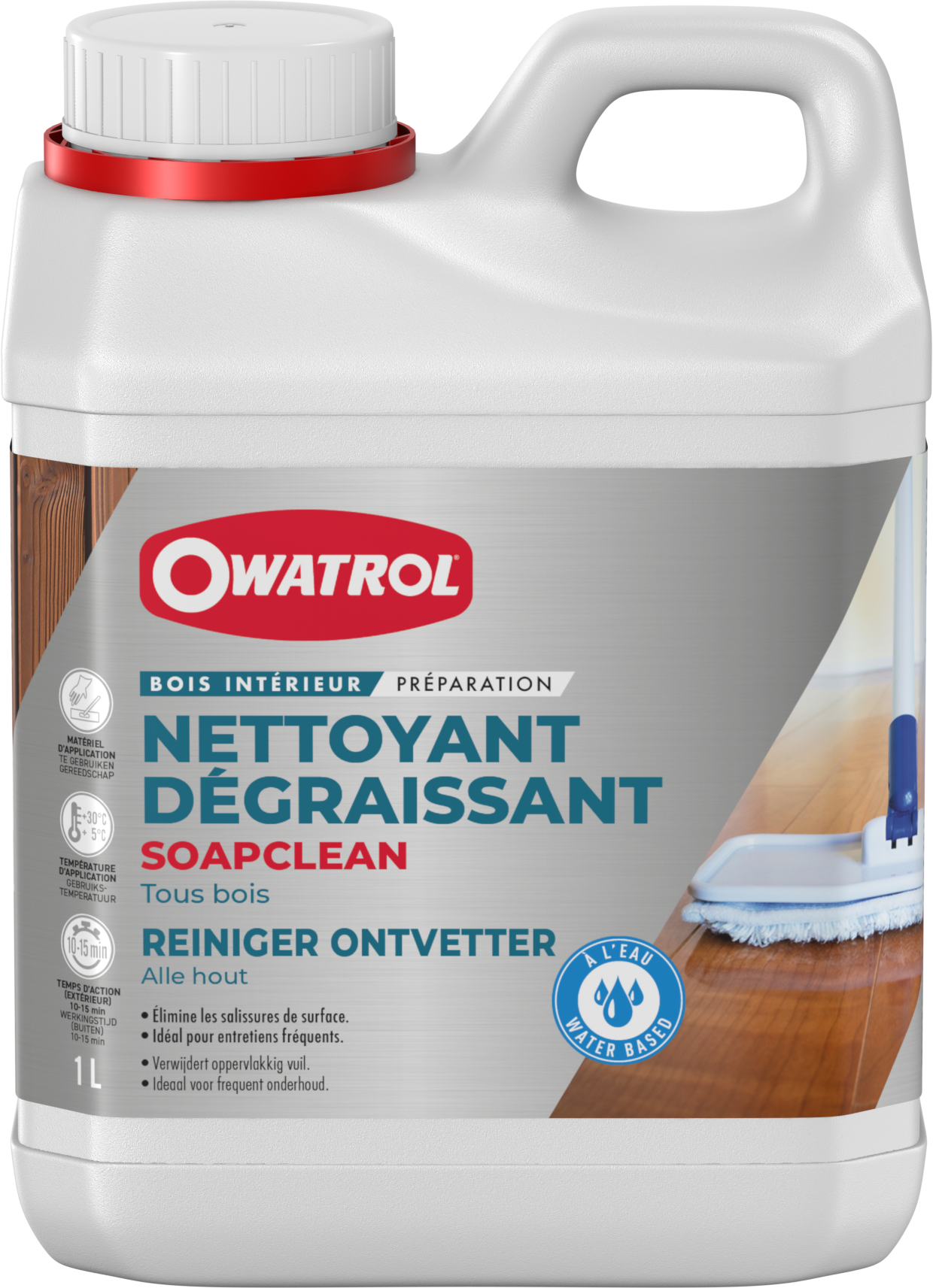 SOAPCLEAN : Nettoyant dégraissant pour terrasse, bardages et parquets