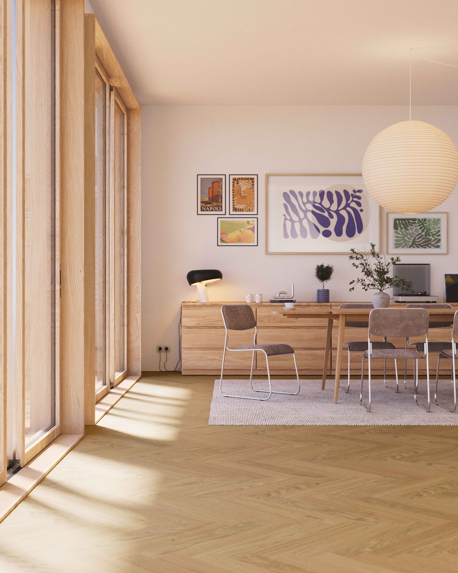 Parquet bâton rompu Bjelin Woodura Stockholm chêne Natural moderne 4