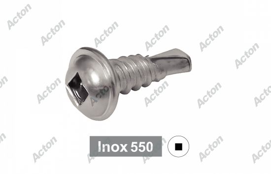 Vis autoperçantes tête cylindrique carrée large inox 550 Acton