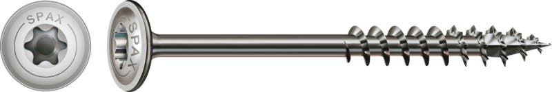 Vis à bois SPAX inox A2 tête disque Ø 6 mm TX filet partiel