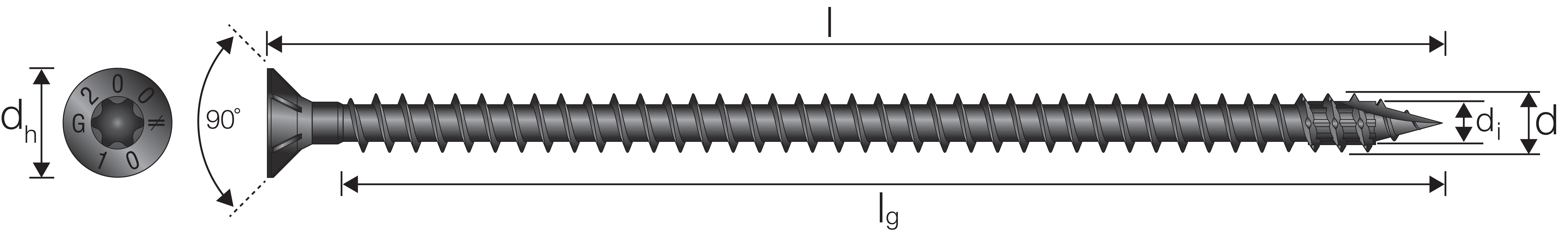 SDCF Vis structurelle filetage total tête fraisée 2