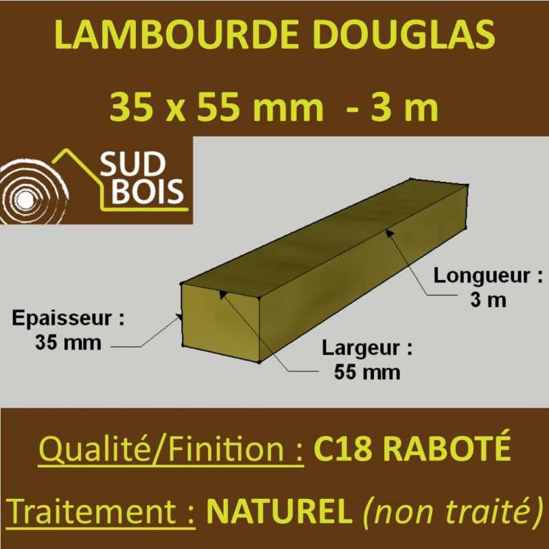 Lambourde / Tasseau 32x52 Douglas Sec Raboté Qualité Charpente 3