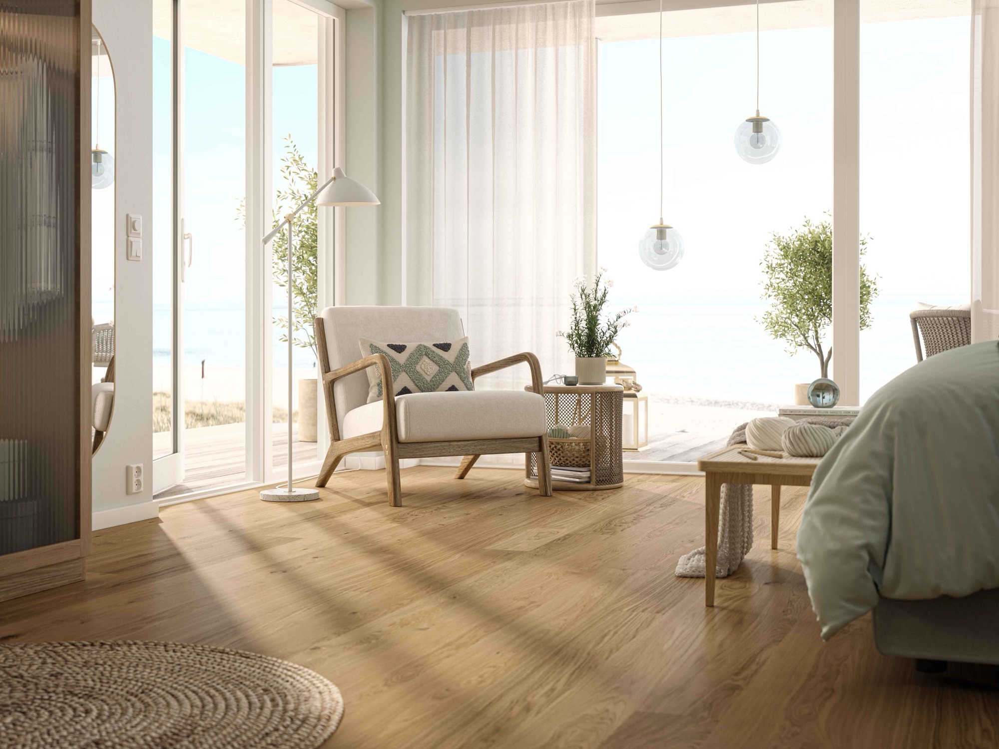 Lame de parquet hybride Bjelin Woodura Gryt chêne Natural 2