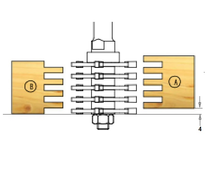 Fraise industrielle pour assemblage avec guide haut et queue de 12 mm 5