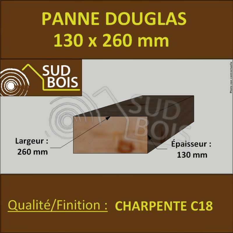Panne / Poutre 130x260 Douglas Charpente C18