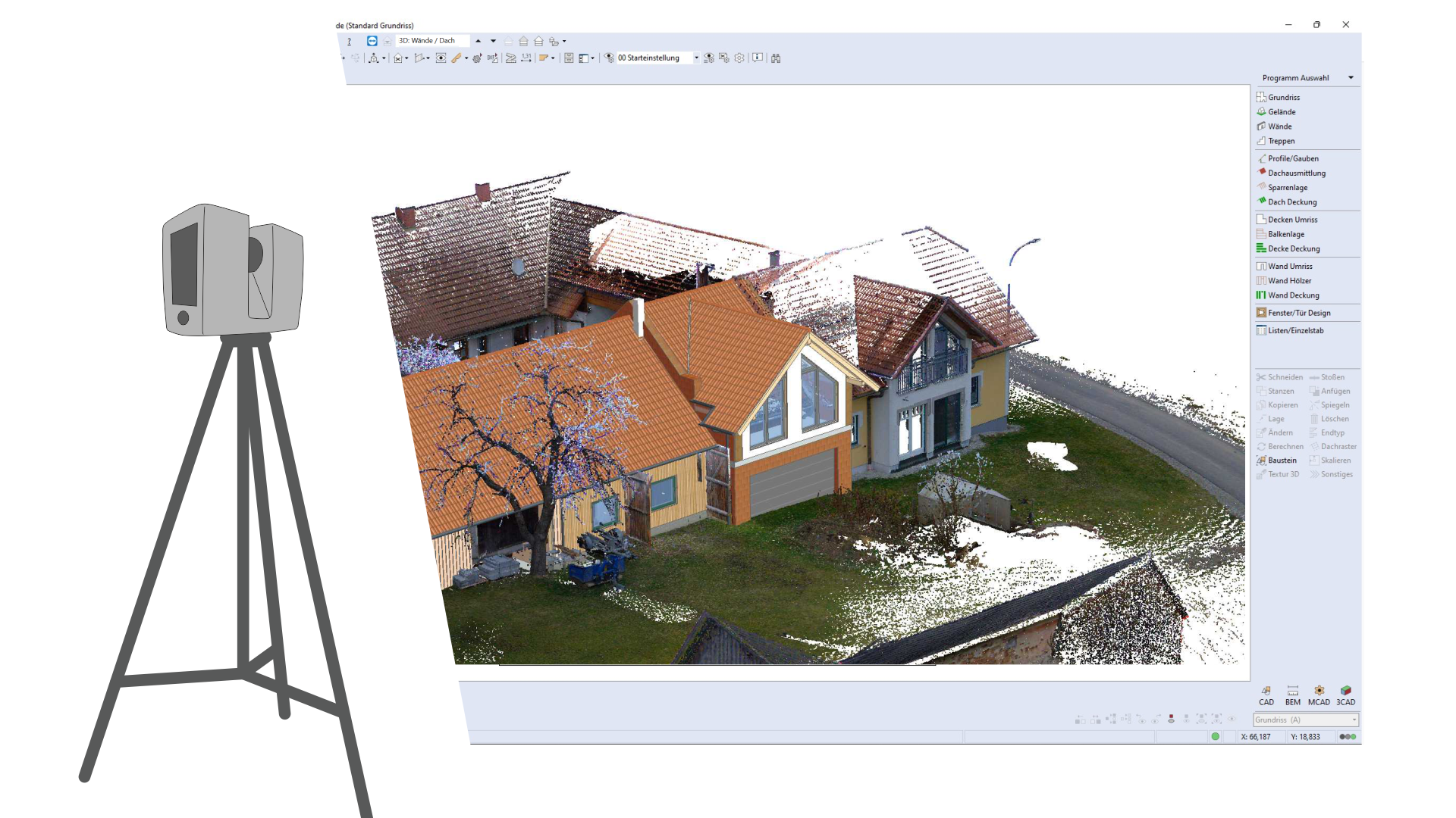 Module SEMA Relevé topographique par nuage de points