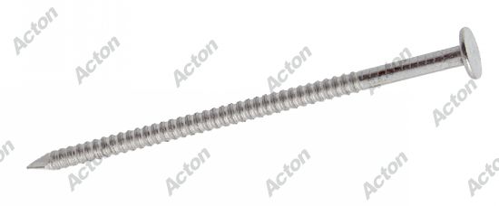 Pointe annelée tête plate inox A2 Acton