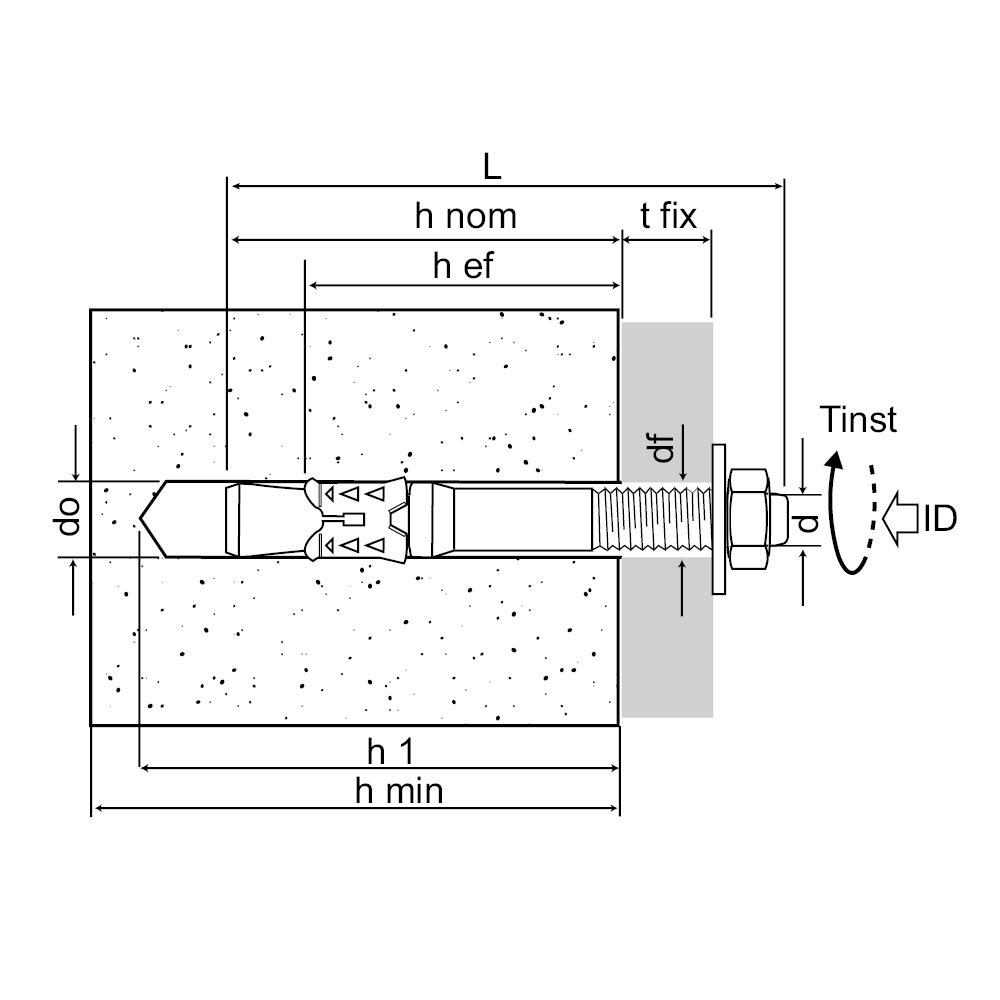 FM-753 CRACK A4 Goujon d'ancrage avec certification sismique - Inox A4 3