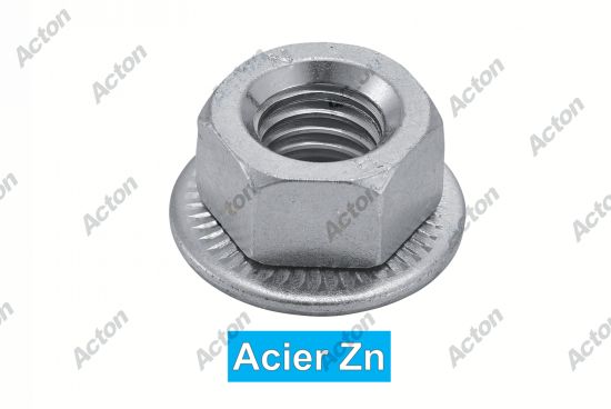 Écrou twolock cs acier zingué blanc Acton