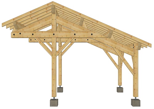 Carport en épicéa Petit Som