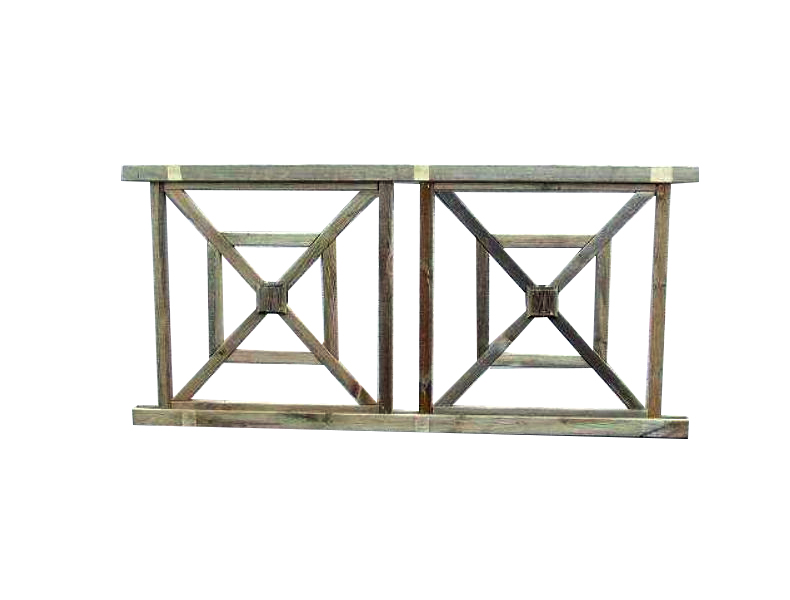 Balustrade bois croix de Saint André