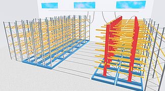 Système de rayonnage mobile OHRA sur bases mobiles 2