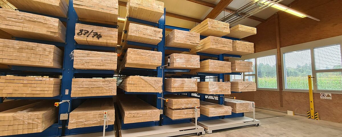 Rayonnage cantilever mobile OHRA sur chariots de translation 3