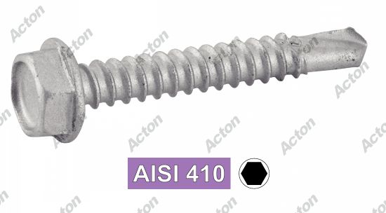 Vis autoperçantes tête hexagonale à à embase AISI 410 - DIN 7504 k