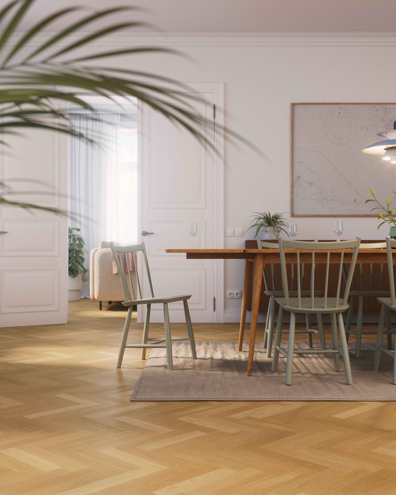 Parquet bâton rompu Bjelin Woodura Stockholm chêne Natural classique 4