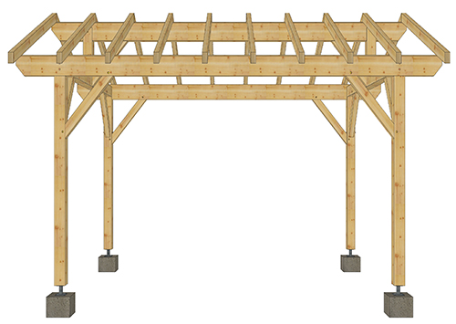 Carport en épicéa Puy Gris 4