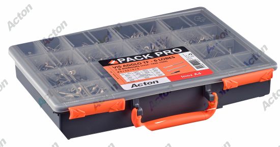 Coffret vba tête fraisée six lobes + + embouts inox A4 Acton 2