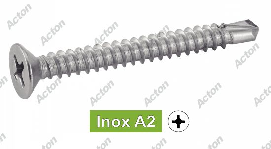 Vis autoperçantes tête fraisée phillips inox A2 - DIN 7504 o Acton