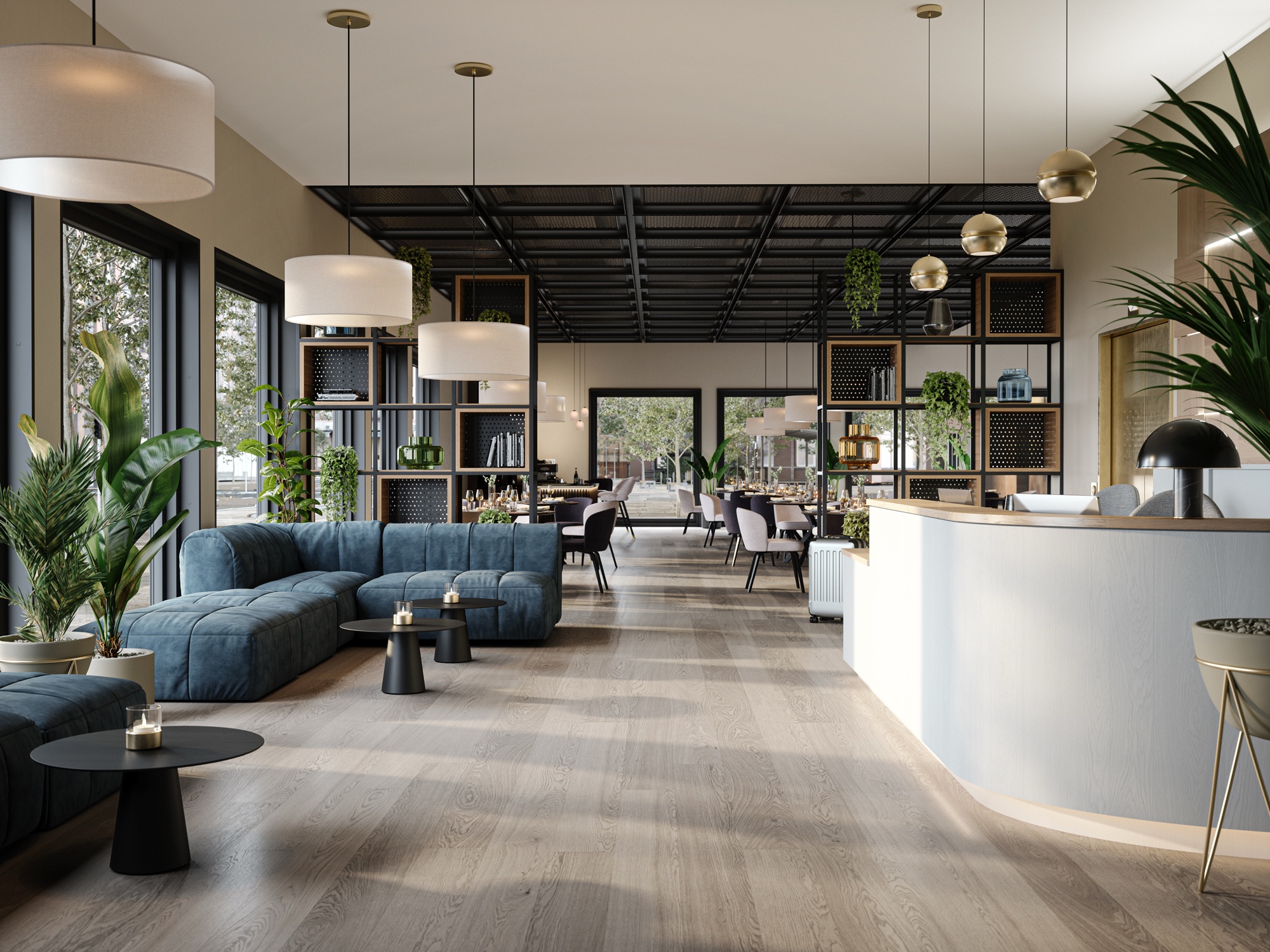 Lame de parquet hybride Bjelin Woodura Grytet chêne Vapor 2