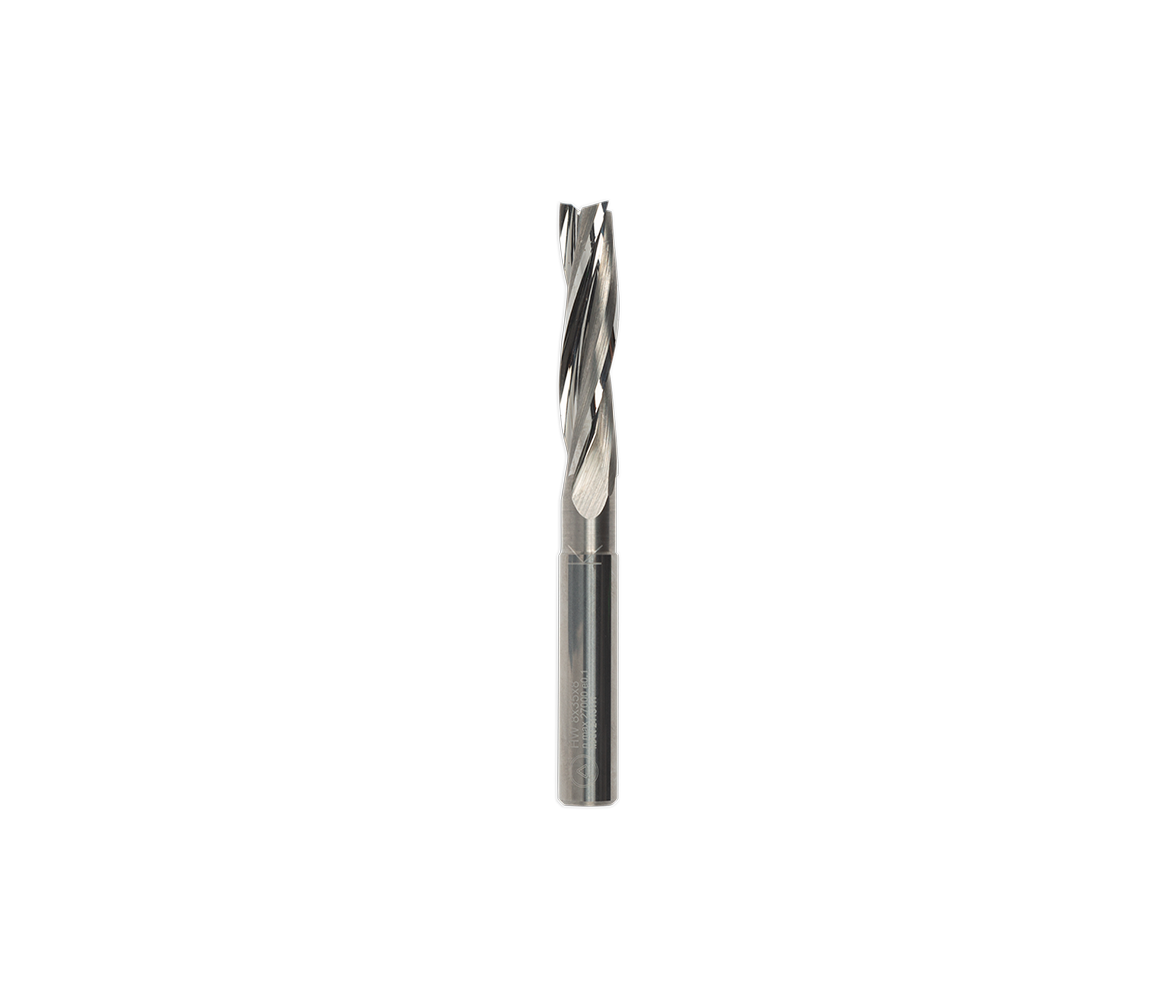 Fraise hélicoïdale positive à trois dents 8 mm X 35 mm Shaper 2