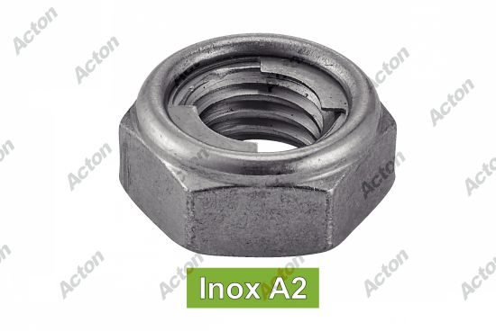 Écrou hexagonal indesserrables bague metal inox A2 Acton