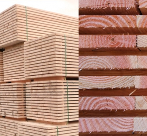 Bois de construction Douglas et Épicéa brut de sciage