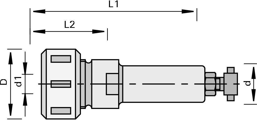 Mandrins à pinces à queue cylindrique LEUCO 2