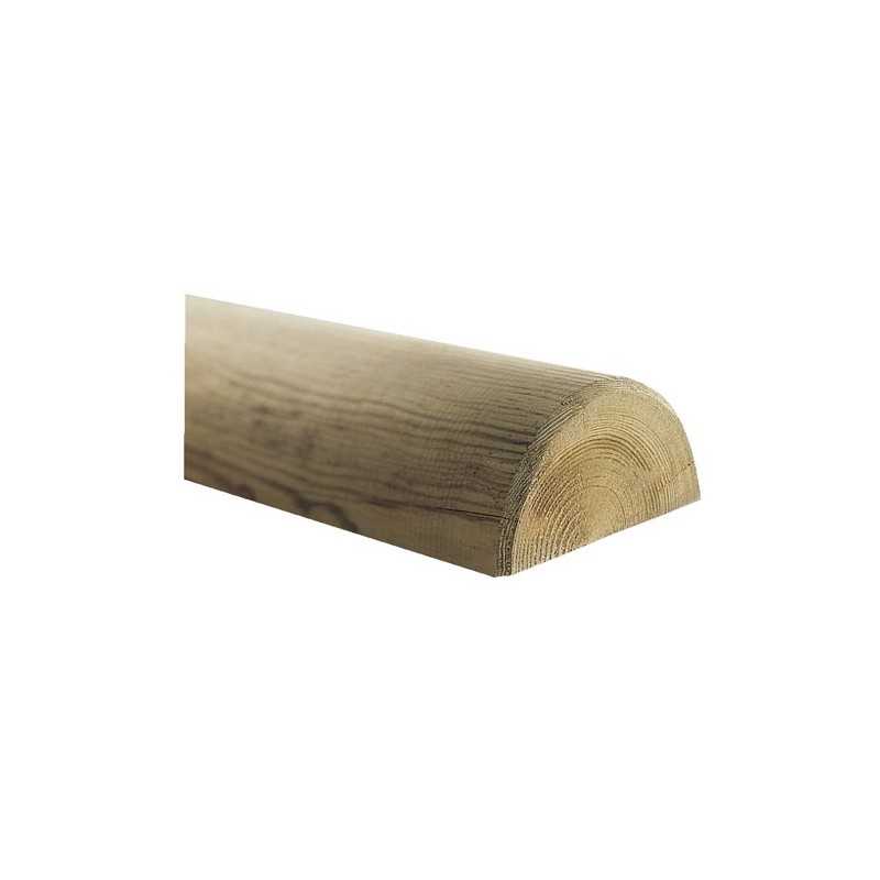 Demi - Rondin Fraisé Pin Traité Autoclave Classe 4 3
