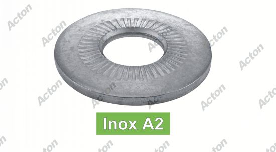 Rondelle coniques striées serie large inox A2 - NFE 25511 Acton